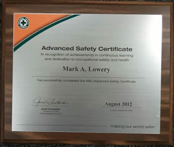 NSC's Advanced Safety Certificate